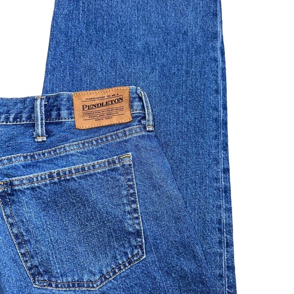 Pendleton Jeans Mens 42X32 Blue Straight High Rise Denim Classic - Picture 5 of 13